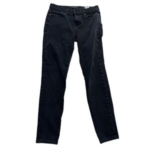 Banana‎ Republic Jeans Womens 27 Black Mid-Rise Skinny Premium Denim Stretch